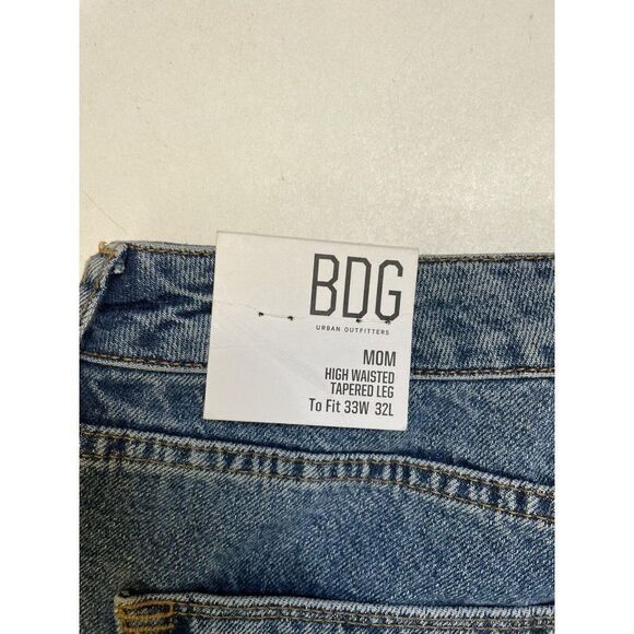 BDG Urban Outfitters Mom High Waisted Tapered Denim Jeans Women Size 33 X 32 NWT - Picture 7 of 10